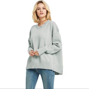 Oversized chunky grey sweater